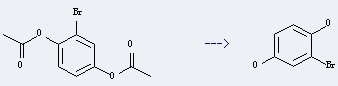The 2-Bromohydroquinone could be obtained by the reactant of 1,4-diacetoxy-2-bromo-benzene